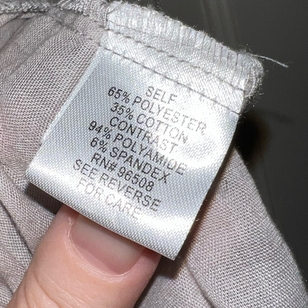 Grey sheet peasant blouse short sleeve size large - Picture 3 of 7